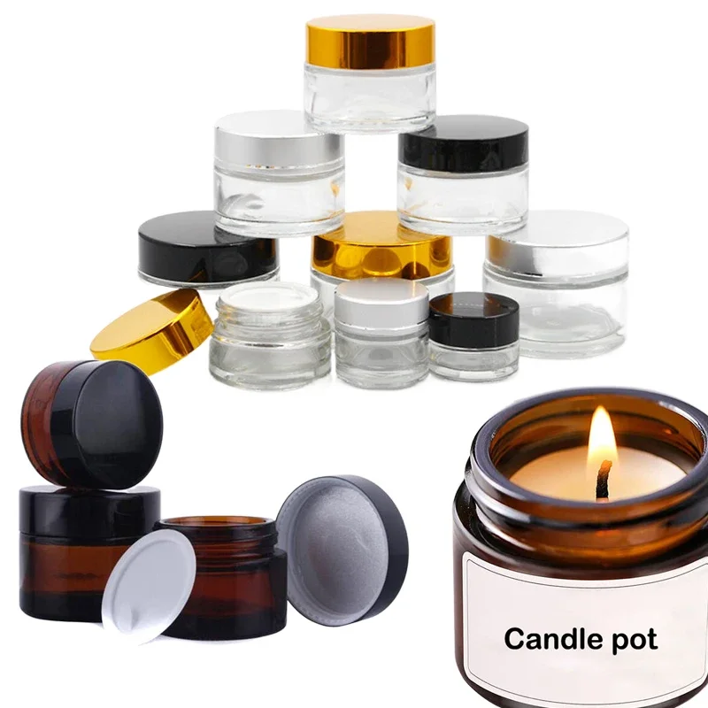 Amber Jar Candle - 5 Peças de Mini Potes de
