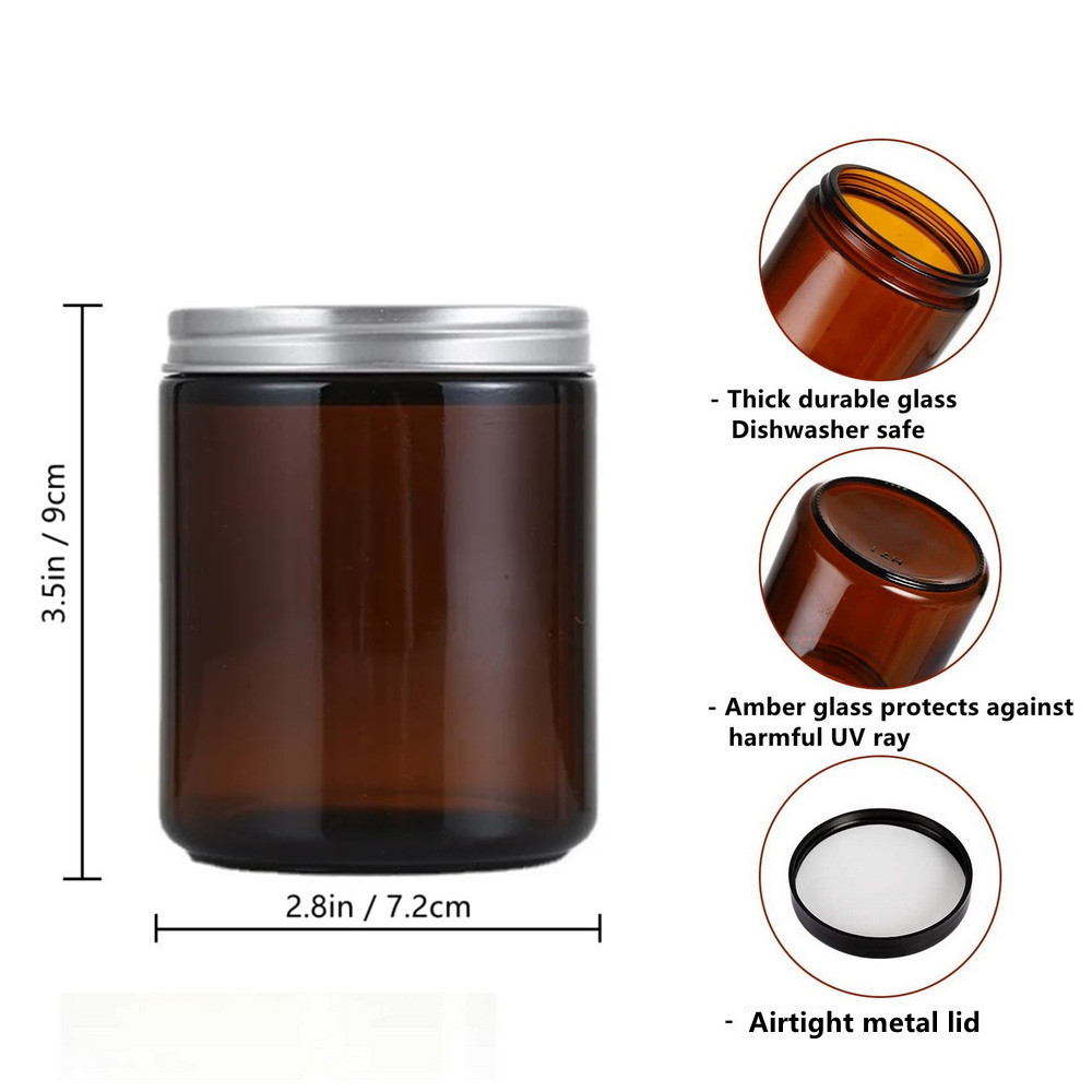 Frasco de vela vazio com tampa - Amber Jar Candle avaliação e preço