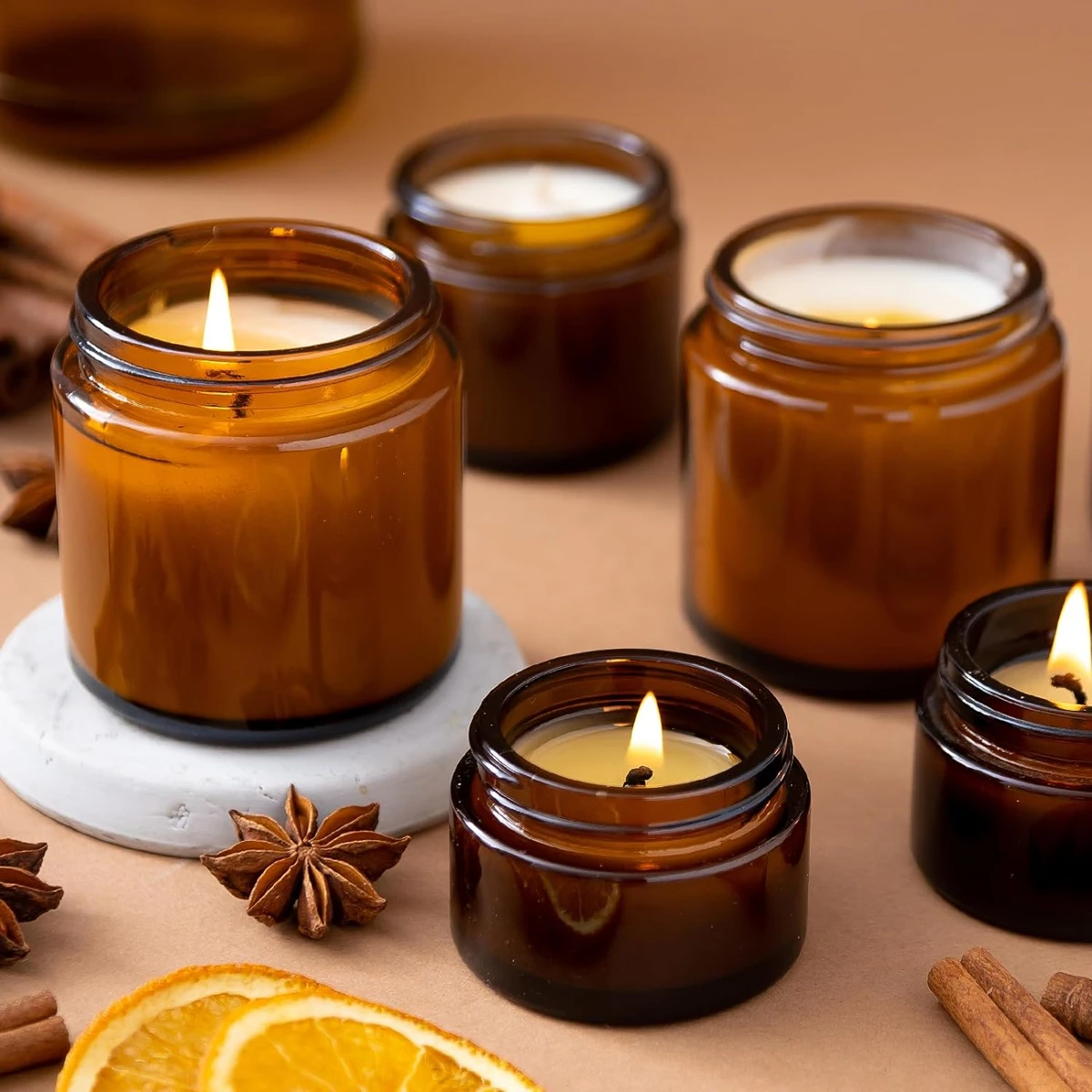 Frascos de Vidro para Velas, F - Amber Jar Candle avaliação e preço