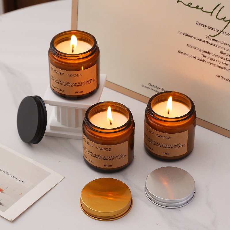 Vela perfumada de cera de soja - Amber Jar Candle avaliação e preço