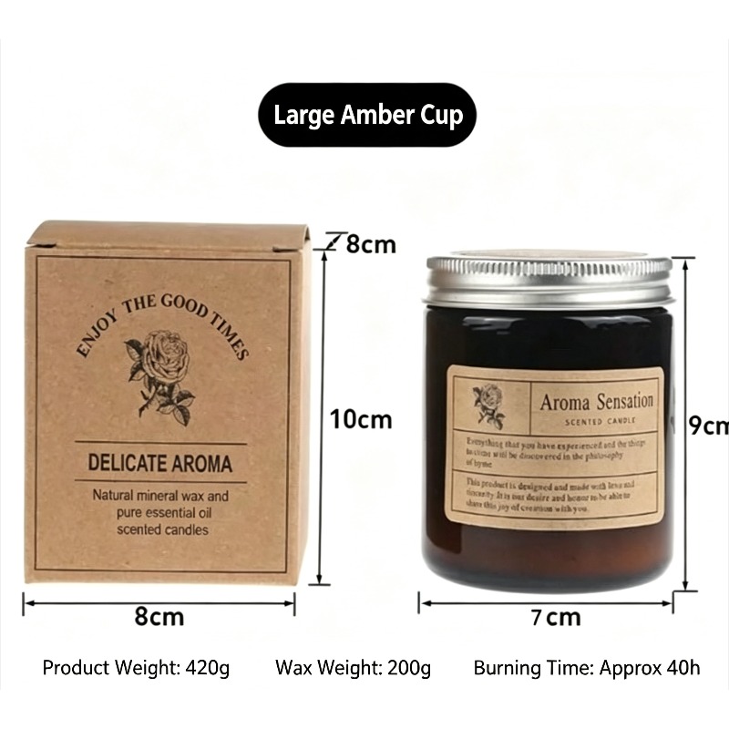 Vela perfumada de cera de soja - Amber Jar Candle avaliação e preço