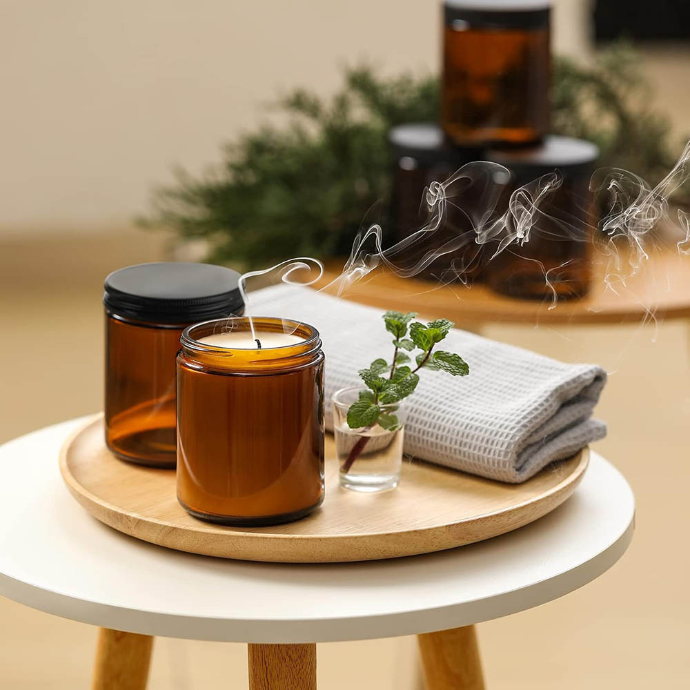 Frascos de Vidro Âmbar de 8oz  - Amber Jar Candle avaliação e preço
