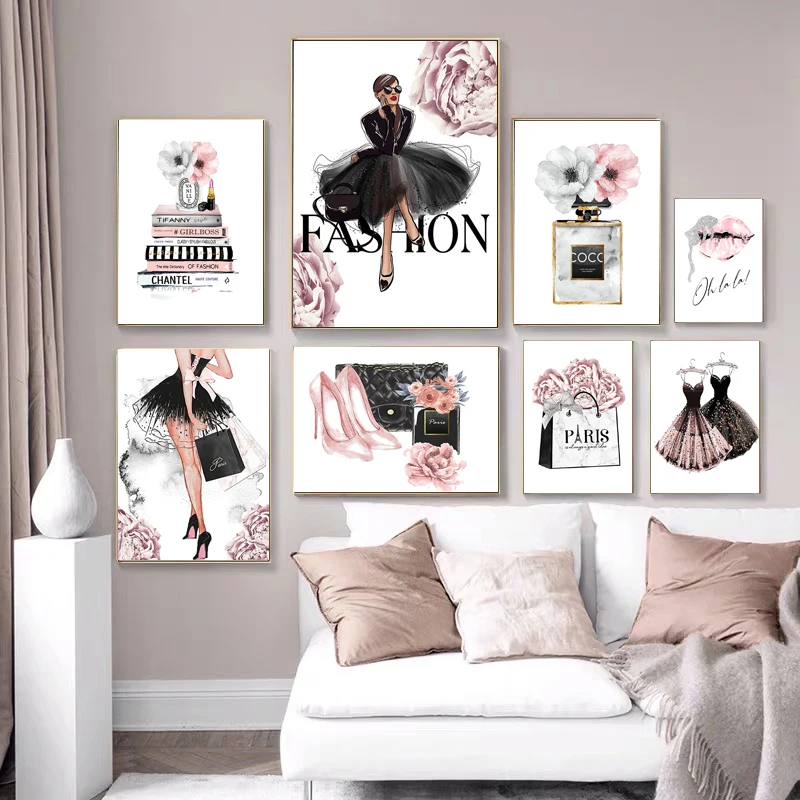 Moda mulher perfume poster imp - Home Fragrance Room Spray avaliação e preço