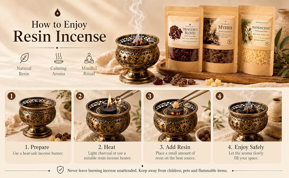 Incenso de Resina Natural: Múl - Home Fragrance Types avaliação e preço