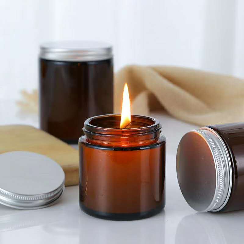 Frascos de vela de vidro âmbar - Amber Jar Candle avaliação e preço